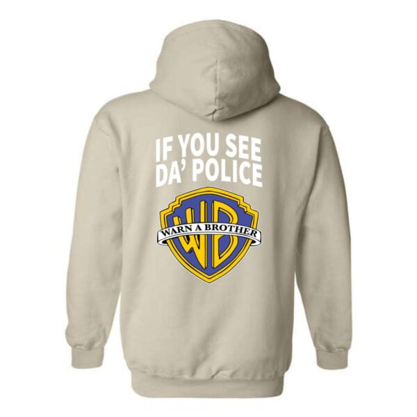 "Warn A Brother" Hoodie, Playful Pop Culture Twist on Iconic Logo , Street Life Style, Street Life Style - Image 2