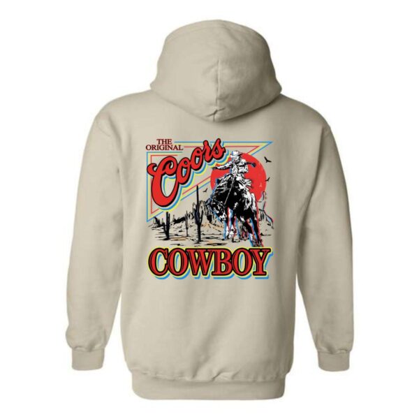 Coors Cowboy Hoodie, Western Rodeo Design Shirt, Trendy Hoodie for Men and Women, Coors Cowboy, Menswear Unisex, Street Life Style - Image 3