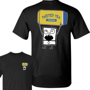 Doodlebob Twisted Tea Essential 2 Sided T-Shirt, Funny Drinking T-Shirt, Summer T-Shirt, Full Color T-Shirt, Unisex T-Shirt, For Men, For Women, Gift For All Menswear Top