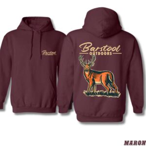Barstool Outdoors Hoodie, Hoodies For Country Girls, Deer Design, Ideal for Outdoor Enthusiasts, Comfortable and Warm, Hoodie For Men, Hoodie For Women . Tops Underwear, Street Life Style