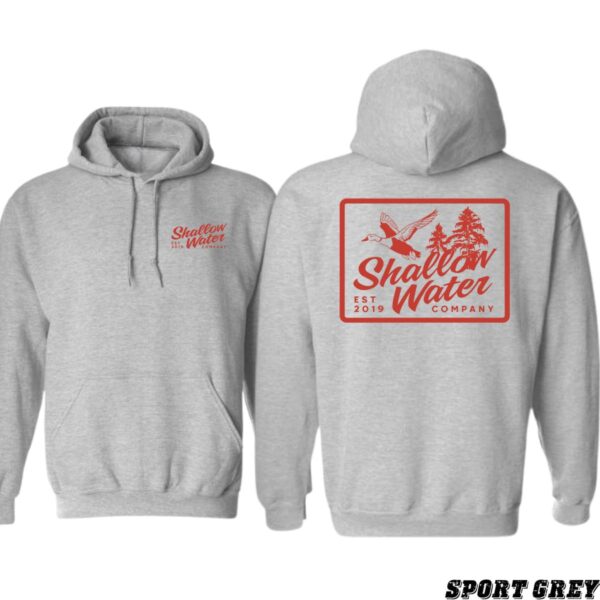 Shallow Water Company Hoodie, Timeless Duck and Nature Emblem Design, Perfect for Outdoor Enthusiasts, Ideal for Comfortable and Stylish Casual Wear, Unisex Apparel, Embrace the Spirit of Nature with Our Iconic Hoodie , Winter Fashion - Image 4