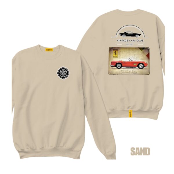 Ligosta Vintage, Cars Club Sweatshirt, Unisex Sweatshirt Featuring Ferrari 250 GT Spyder Graphic, Perfect For Classic Car Fans 13 - Image 6