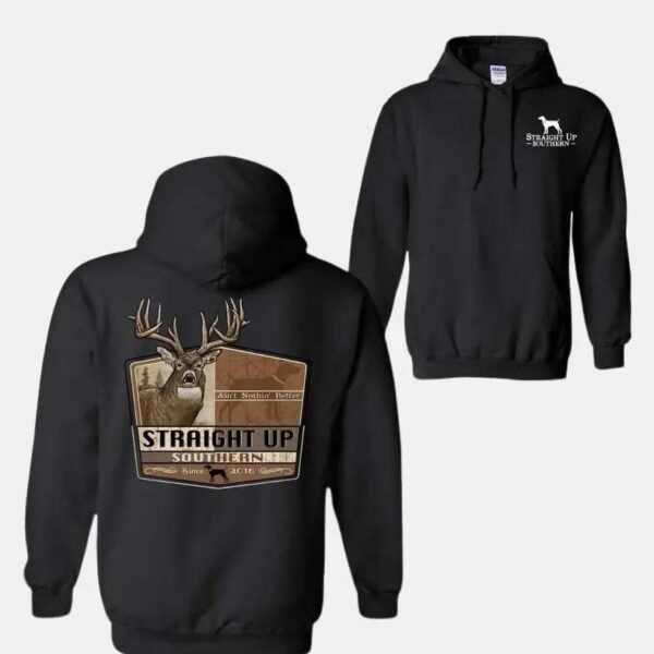 Straight Up Southern Hoodie, Deer Hunting Design, Comfortable and Durable Camo Country Hoodies, Perfect for Outdoor Enthusiasts and Hunting Fans, Ideal for Casual Wear, Stylish and High-Quality, Hoodie for Men and Women . Tops Underwear, Street Life Sty - Image 5