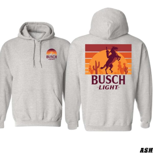 Busch iLight Hoodie, Western Sunset Horse Design Shirt, Trendy Hoodie for Men and Women , Hoodie Design - Image 9