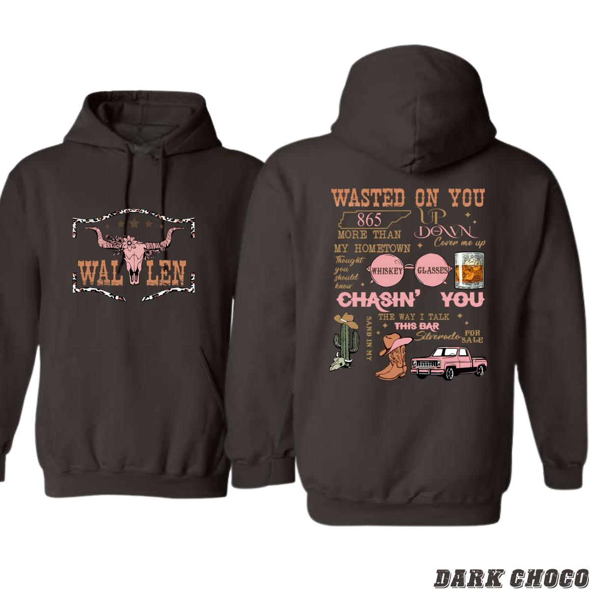 Wallen Song Collage Design, Casual Wear Hoodie, Country Music Inspired , Hoodie Design