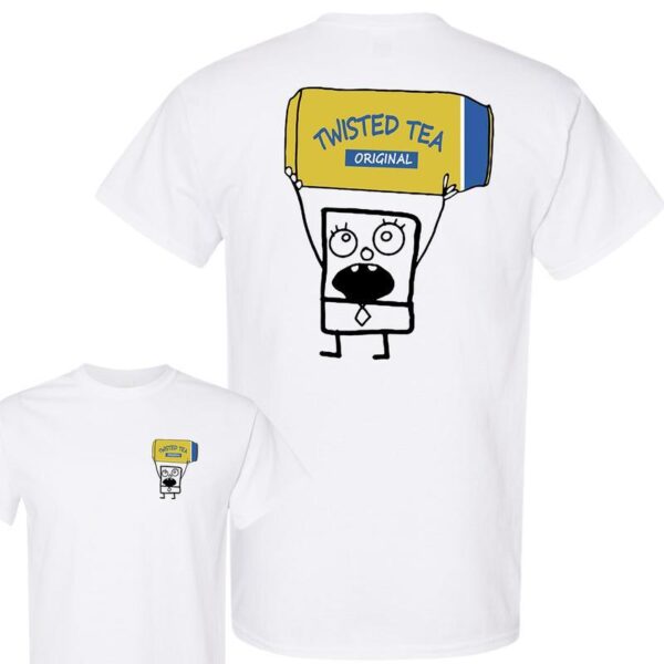 Doodlebob Twisted Tea Essential 2 Sided T-Shirt, Funny Drinking T-Shirt, Summer T-Shirt, Full Color T-Shirt, Unisex T-Shirt, For Men, For Women, Gift For All Menswear Top - Image 5