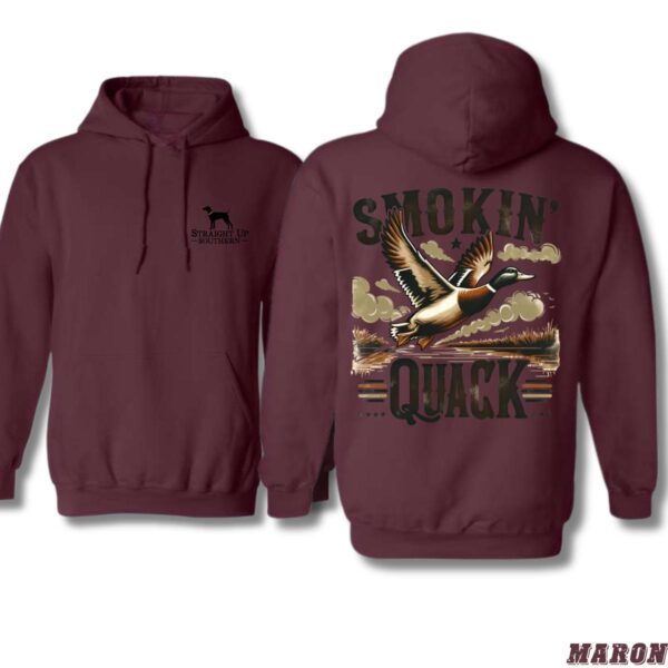 Smokin' Quack Hoodie, Stunning Duck Design, Perfect for Nature Lovers, Hoodies for Country Girls, Ideal for Outdoor Adventures - Image 3