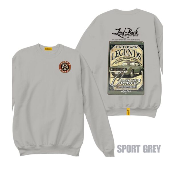 Ligosta Vintage, Laid-Back Sweatshirt, Unisex Sweatshirt Featuring Camaro Legends Graphic, Perfect For Muscle Car Fans 25 - Image 5