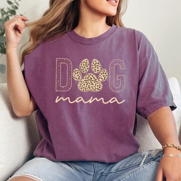 Dog Mama Leopard, Dog Mama Retro, Comfort Colors Tshirt, Leopard Print, Sublimation Design, Cheetah Print - Image 4