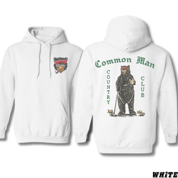 Common Man Country Club Hoodie, Fun Bear Design, Perfect for Outdoor Enthusiasts, Ideal for Casual Comfort, Quirky and Cozy, Unisex Hoodie for Men and Women , Winter Fashion - Image 2