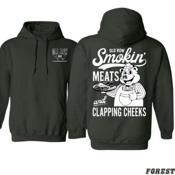 Old Row BBQ Smokin' Meats and Clapping Cheeks Black Unisex Hoodie, Ideal for BBQ Enthusiasts and Humor Lovers , Hoodie Design - Image 6
