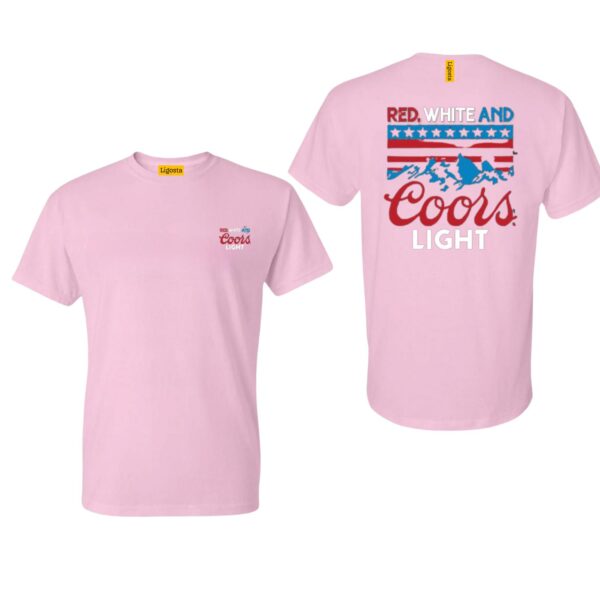 Coors Light TShirt, Red, White, and Blue Stars and Stripes Design with Iconic Mountain Logo, Perfect for Beer Lovers and Outdoor Enthusiasts, Cozy and Stylish Apparel to Celebrate Your Love, Street Life Style - Image 5