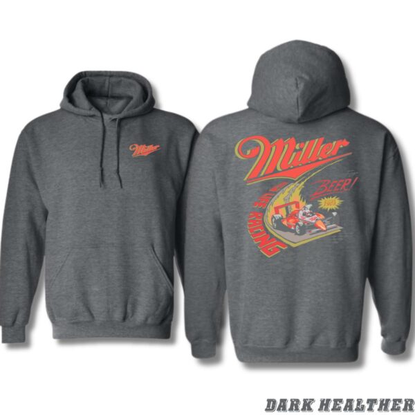 Miller Beer Racing Design, Casual Wear Hoodie, Retro and Sporty Style, Hoodie Style, Street Life Style - Image 3
