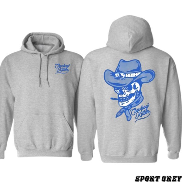 Cowboy Killer Hoodie, Bold Skull and Hat Design, Perfect for Edgy Fashion, Comfortable and Durable, Gift for Men, Gift for Women, Gift for You , Hoodie Design - Image 4