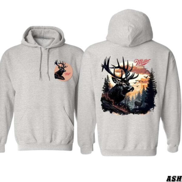 Miller Hoodie, Majestic Deer Scene Design, Perfect for Wildlife Enthusiasts, camo country hoodies, country boy clothing,  Ideal for Casual Wear, Comfortable and Stylish, Hoodie For Men, Hoodie For Women Casual Sweater, Street Life Style - Image 5