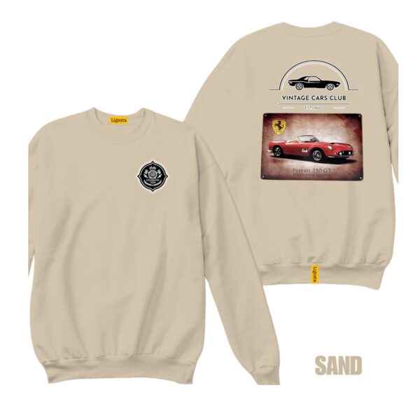 Ligosta Vintage, Cars Club Collection Sweatshirt, Unisex Sweatshirt Featuring Ferrari 250 GT California Spider Graphic, Sports Car Fans 06 - Image 6