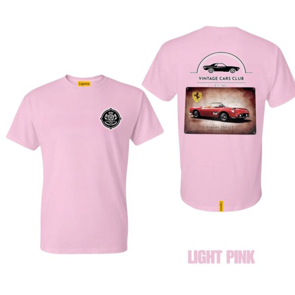 Ligosta Vintage, Cars Club Collection T-Shirt, Unisex T-Shirt Featuring Ferrari 250 GT California Spider Graphic, Sports Car Fans 06 - Image 4