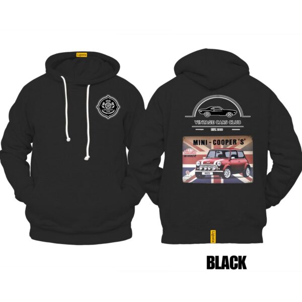 Ligosta Vintage, Cars Club Hoodie, Unisex Hoodie Featuring Mini Cooper S Graphic, Perfect For Classic Car Fans 17