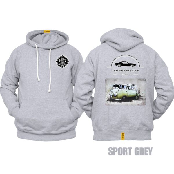 Ligosta Vintage, Cars Club Hoodie, Unisex Hoodie Featuring VW Green Camper Van Graphic, Perfect For Retro Van Enthusiasts 19 - Image 5