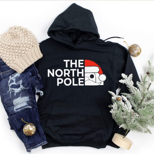 The North Pole Hoodie, Merry Christmas, Xmas Santa Elf Christmas, Youth Hoodies, Santa Hoodie - Image 2