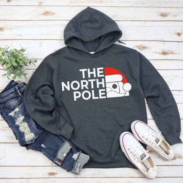 The North Pole Hoodie, Merry Christmas, Xmas Santa Elf Christmas, Youth Hoodies, Santa Hoodie - Image 3