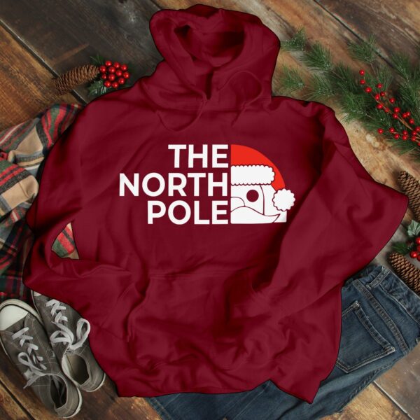 The North Pole Hoodie, Merry Christmas, Xmas Santa Elf Christmas, Youth Hoodies, Santa Hoodie - Image 4