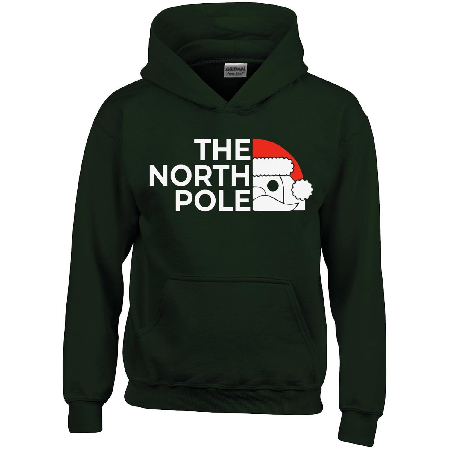 The North Pole Hoodie, Merry Christmas, Xmas Santa Elf Christmas, Youth Hoodies, Santa Hoodie