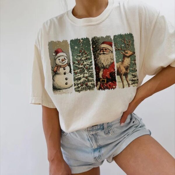 Retro Christmas SweatShirt, Vintage Christmas, Santa Claus, Christmas Sublimation, Merry Christmas, T-shirt design - Image 6
