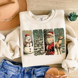 Retro Christmas SweatShirt, Vintage Christmas, Santa Claus, Christmas Sublimation, Merry Christmas, T-shirt design