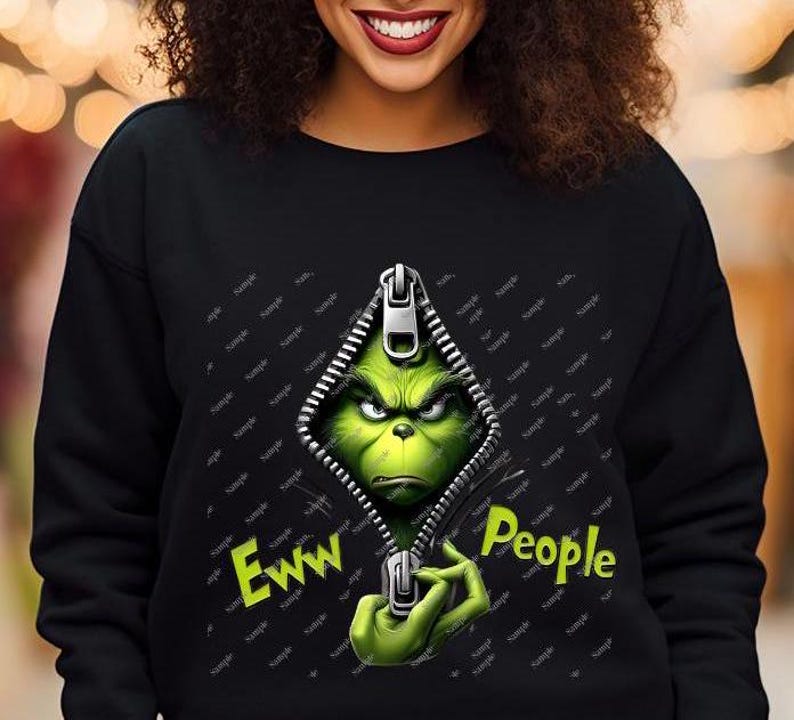 Grinch, Ew People Greenmas Christmas Png, Christmas Png, Christmas Movies Friends Png, 90’s Movie Png 2