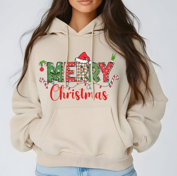 Merry Christmas Hoodie, Funny Merry Christmas Hoodie, Christmas Season - Image 2