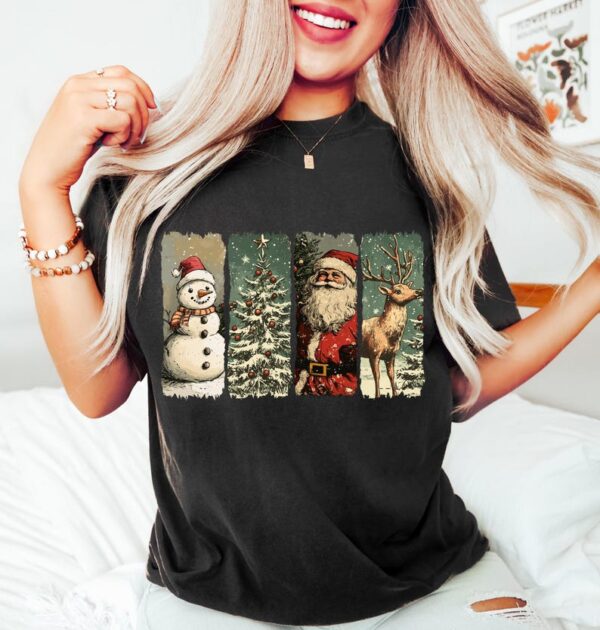 Retro Christmas SweatShirt, Vintage Christmas, Santa Claus, Christmas Sublimation, Merry Christmas, T-shirt design - Image 4
