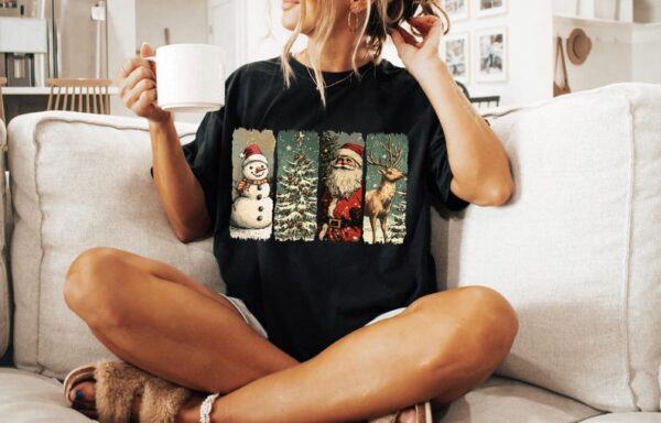 Retro Christmas SweatShirt, Vintage Christmas, Santa Claus, Christmas Sublimation, Merry Christmas, T-shirt design - Image 5