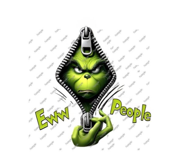 Grinch, Ew People Greenmas Christmas Png, Christmas Png, Christmas Movies Friends Png, 90's Movie Png 2 - Image 2
