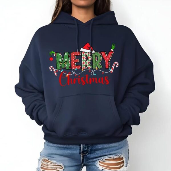 Merry Christmas Hoodie, Funny Merry Christmas Hoodie, Christmas Season - Image 4
