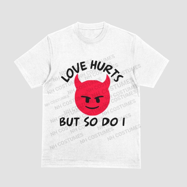 Love Hurts Little Devil Energy devil emoji tshirt design png
