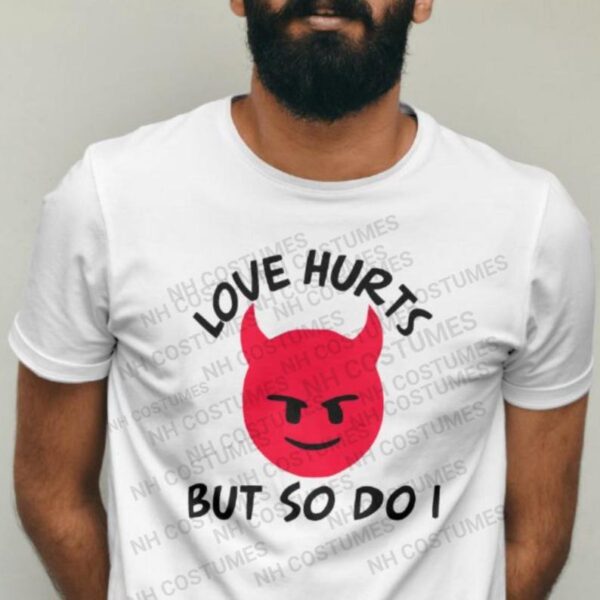 Love Hurts Little Devil Energy devil emoji tshirt design png - Image 2
