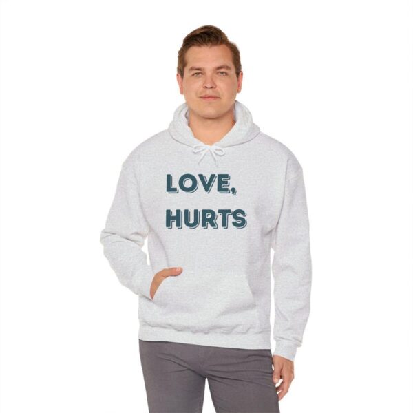 Love Hurts Hoodie, Philadelphia Eagles Super Bowl LIX, Jalen Hurts Sweatshirt, Philly NFL Fan Gift, Gift for Football Fans, Fly Eagles Fly - Image 4