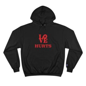 Love Hurts Champion Hoodie, Philadelphia Eagles, Emotional Hoodie, Gift for Her, Relationship Hoodie, Casual Wear, Comfort Fashion