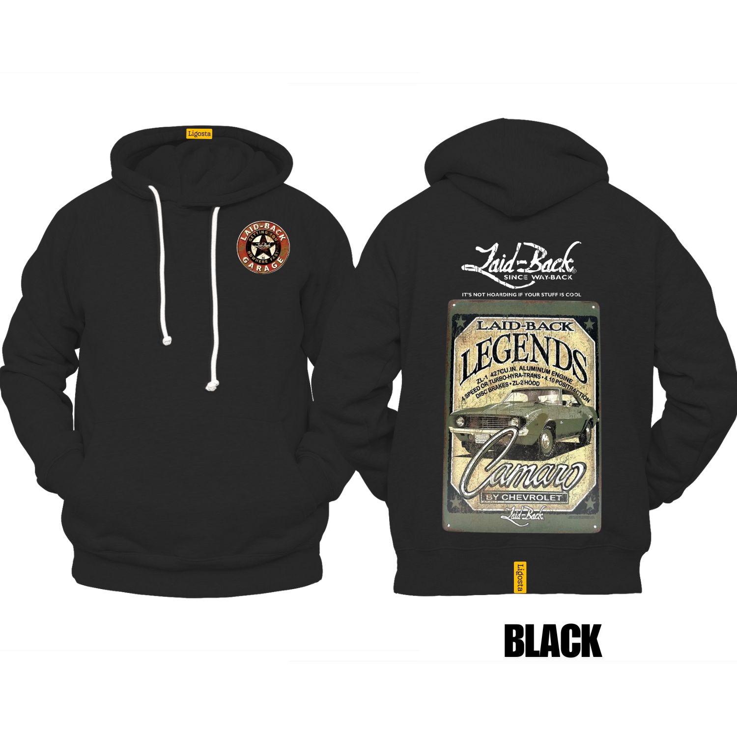 Ligosta Vintage, Cars Club Hoodie, Unisex Hoodie Featuring Laid-Back Camaro Legends Graphic, Perfect For Classic Car Fans 25