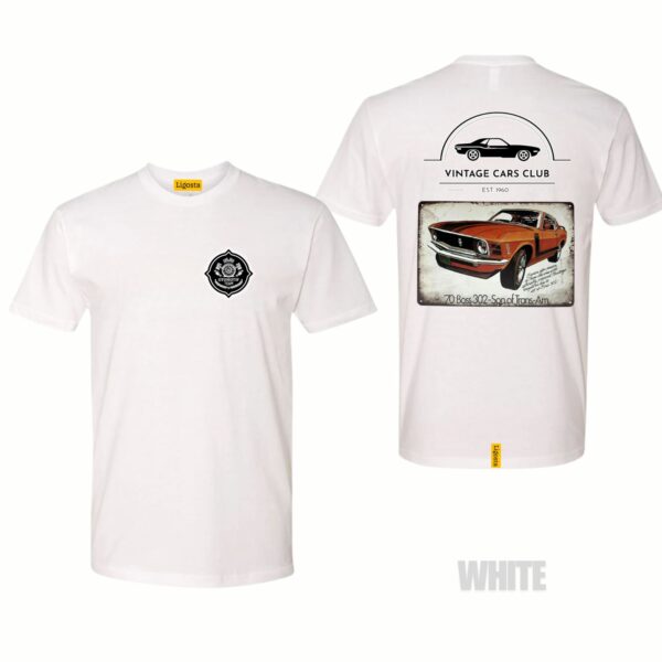 Ligosta Vintage, Cars Club Collection T-Shirt, Unisex T-Shirt Featuring 70 Boss 302 Trans-Am Graphic, Perfect For Classic Muscle Car Fans - Image 3