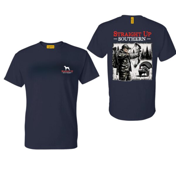 Straight Up Southern TShirt, Trump Turkey Hunting, Trump Bow Hunting Sublimation, Trump 2024, America Great Again - Image 2