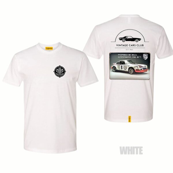 Ligosta Vintage, Cars Club Collection T-Shirt, Unisex T-Shirt Featuring Porsche 911 Carrera RS Graphic, Perfect For Racing Car Fans 08 - Image 3