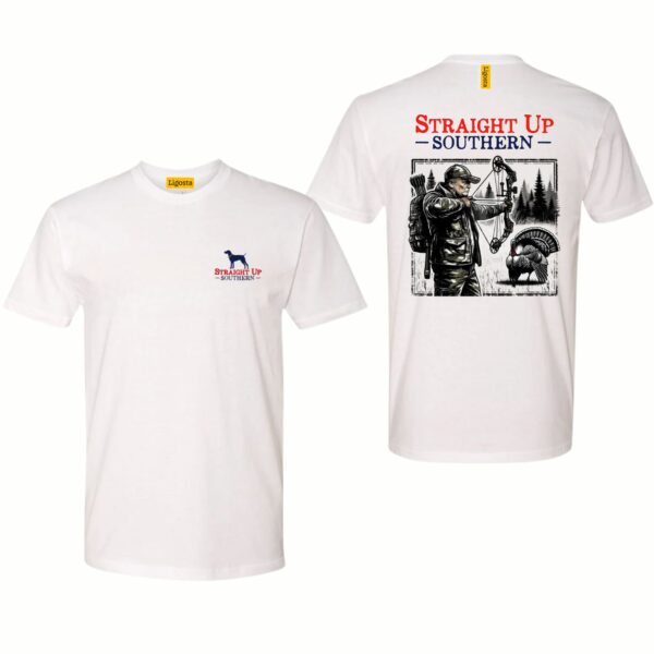 Straight Up Southern TShirt, Trump Turkey Hunting, Trump Bow Hunting Sublimation, Trump 2024, America Great Again - Image 4