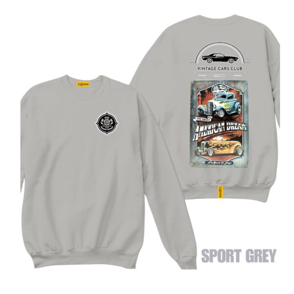 Ligosta Vintage, Cars Club Sweatshirt, Unisex Sweatshirt Featuring American Dream Hot Rod Graphic, Perfect For Classic Car Fans 20 - Image 5