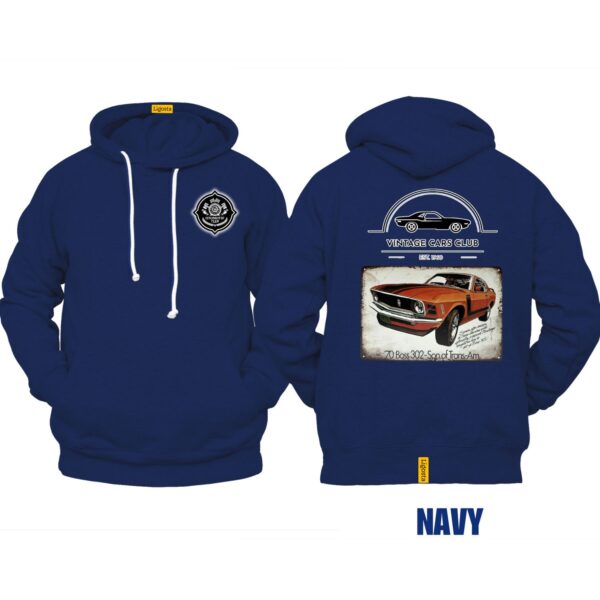 Ligosta Vintage, Cars Club Collection Hoodie, Unisex Hoodie Featuring 70 Boss 302 Trans-Am Graphic, Perfect For Classic Muscle Car Fans 11 - Image 2
