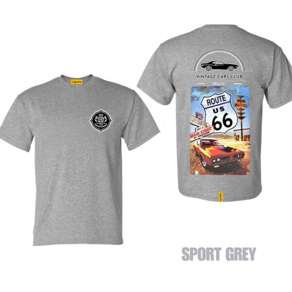 Ligosta Vintage, Cars Club T-Shirt, Unisex T-Shirt Featuring Route 66 Graphic, Perfect For Road Trip Enthusiasts 14 - Image 5