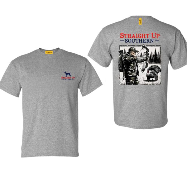 Straight Up Southern TShirt, Trump Turkey Hunting, Trump Bow Hunting Sublimation, Trump 2024, America Great Again - Image 3