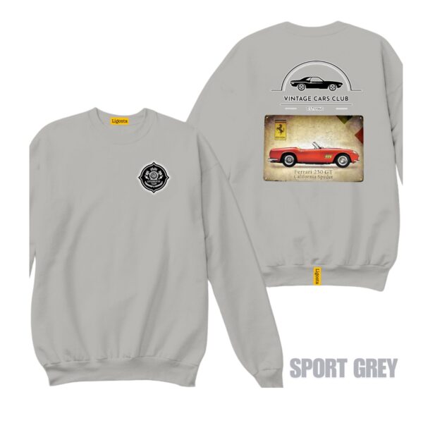 Ligosta Vintage, Cars Club Sweatshirt, Unisex Sweatshirt Featuring Ferrari 250 GT Spyder Graphic, Perfect For Classic Car Fans 13 - Image 5