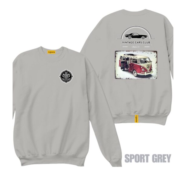 Ligosta Vintage, Cars Club Sweatshirt, Unisex Sweatshirt Featuring VW Camper Van Graphic, Perfect For Retro Van Lovers 18 - Image 5